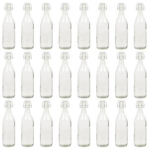 Szklane butelki z zamknięciem pałąkowym, 24 szt., 1 L