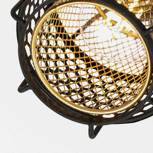 Lindby - Eudoria 3 Round Lampa Sufitowa Black/Gold Lindby