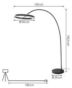 Lucande - Yekta LED Lampa Podłogowa Black