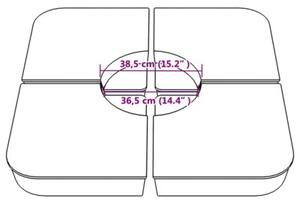 Podstawa do parasola, 4-cz., 100 kg, pp