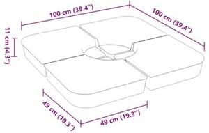 Podstawa do parasola, 4-cz., 100 kg, pp