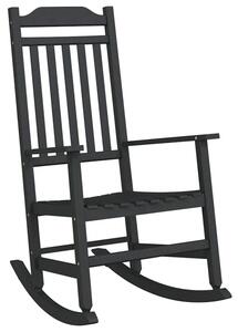 Fotel bujany czarny 84 x 65 x 114 cm żywica