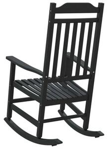Fotel bujany czarny 84 x 65 x 114 cm żywica