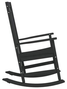 Fotel bujany czarny 84 x 65 x 114 cm żywica