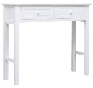 Stolik konsola, biały, 90 x 30 x 77 cm, drewniany