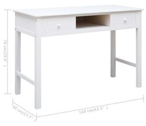 Biurko, biaÅe, 110 x 45 x 76 cm, drewniane
