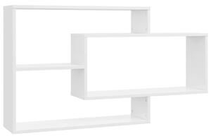 Półki ścienne, wysoki połysk białe, 104x20x58,5 cm, płyta