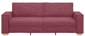Sofa 3-osobowa w kolorze czerwonego wina 180 cm tkanina