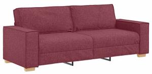 Sofa 3-osobowa w kolorze czerwonego wina 180 cm tkanina