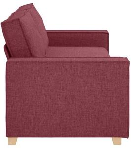 Sofa 3-osobowa w kolorze czerwonego wina 180 cm tkanina