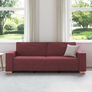 Sofa 3-osobowa w kolorze czerwonego wina 180 cm tkanina