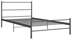 Rama łóżka, szara, metalowa, 100 x 200 cm