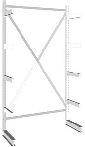 Regał wspornikowy, jednostronny, 430 kg, 2500 x 1330 x 730 mm, podstawowy