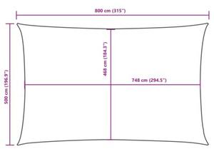Prostokątny żagiel ogrodowy, tkanina oxford, 5x8 m, pomarańcz