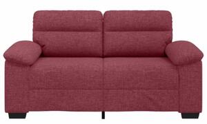 Sofa 2-osobowa w kolorze czerwonego wina 160x81x84 cm tkanina