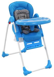Krzesełko do karmienia dzieci, niebiesko-szare