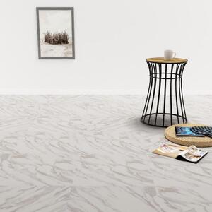 Samoprzylepne panele podłogowe z PVC, 5,11 m², biały marmur