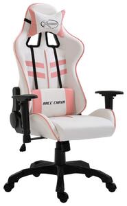 Fotel dla gracza, różowy, sztuczna skóra