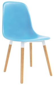 Krzesła do jadalni, 2 szt., niebieskie, plastik