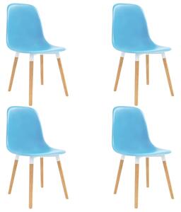 Krzesła do jadalni, 4 szt., niebieskie, plastik