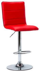 Krzesło barowe, czerwone, sztuczna skóra