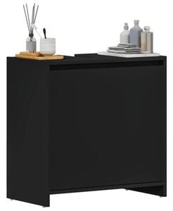 Szafka łazienkowa, czarna, 60x33x61 cm, materiał drewnopochodny