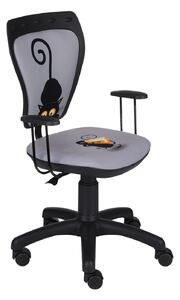 Krzesło Ministyle gtp Kot i Mysz, czarno-szare