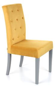 Krzesło Simple 100 z guzikami, tapicerowane, proste, do salonu i jadalni