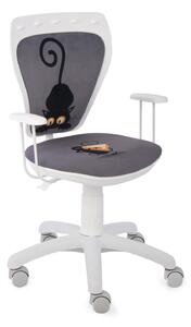 Krzesło dziecięce Ministyle White Kot i mysz, szare