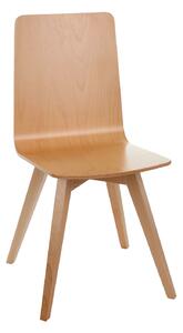 Krzesło Skin wood, drewniane, do poczekalni, w stylu skandynawskim, w stylu rustykalnym, minimalistyczne, lekkie