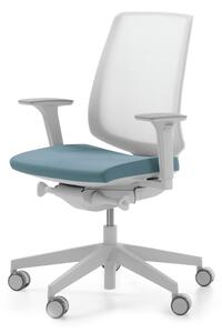 PROMOCJA - Fotel biurowy LightUp 250SFL, szary z siatkowym oparciem