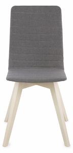 Krzesło Skin Plus, w skandynawskim stylu, z przeszyciami, proste, tapicerowane, do jadalni, do kawiarni, minimalistyczne, lekkie w formie