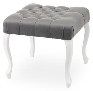 Pufa Ludwik Chesterfield 50x50, kwadratowa, z pikowanym siedziskiem, dla jednej osoby, elegancka, w stylu glamour, kompaktowa, do hotelu, do domu