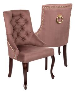 Krzesło Sisi 3 z pinezkami i kołatką, nogi Ludwik, stylowe, ozdobne, eleganckie, do jadalni, do kawiarni, do restauracji