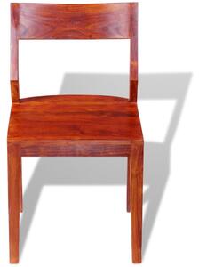 Krzesła do jadalni, 6 szt., lite drewno akacjowe i sheesham