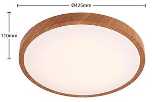 Lindby - Mynte Round LED Lampa Sufitowa Ø42,5 Wood/White Lindby