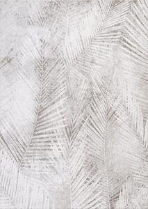 Nowoczesny dywan do salonu i sypialni Java Ivory 160x230 cm z florystycznym wzorem w kształcie liści palmy