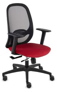 Krzesła biurowe Nodi BS - czarny, obrotowy fotel do biura i do nauki, z siatkowym, przewiewnym oparciem