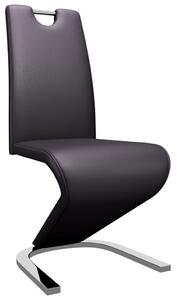 Krzesła o zygzakowatej formie, 6 szt., brązowe, sztuczna skóra