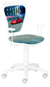 -10% z kodem MARZYCIEL - Krzesło Ministyle White Czerwony Samochód dla dziecka do biurka