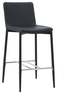 Krzesła barowe, 6 szt., czarne, sztuczna skóra