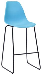 Krzesła barowe, 2 szt., niebieskie, plastik