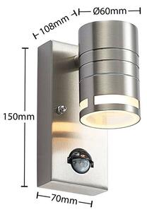 Lindby - Catalin Ścienna Lampa Ogrodowa w/Sensor Stainless Steel Lindby