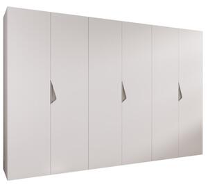 Szafa uchylna otwierana Sandi 1 300 (3x100) wys. 202 cm biaÅy + u. kaszmir