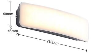 Lucande - Lolke LED Ogrodowe Lampa Ścienna Anthracite
