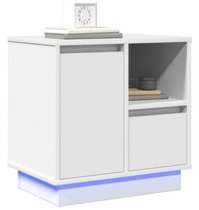 Szafka nocna biaÅy 50 x 34,5 x 50 cm materiaÅ drewnopochodny