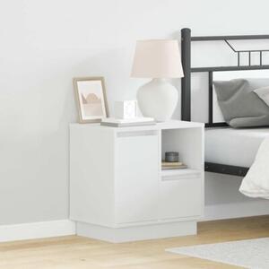 Szafka nocna biaÅy 50 x 34,5 x 50 cm materiaÅ drewnopochodny