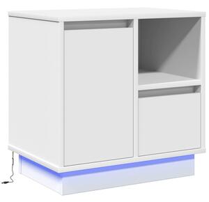 Szafka nocna biaÅy 50 x 34,5 x 50 cm materiaÅ drewnopochodny