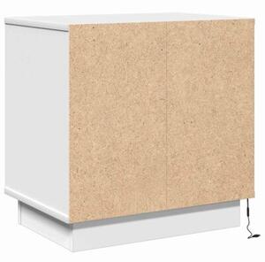 Szafka nocna biaÅy 50 x 34,5 x 50 cm materiaÅ drewnopochodny