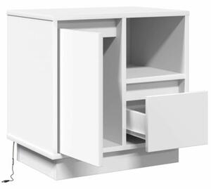 Szafka nocna biaÅy 50 x 34,5 x 50 cm materiaÅ drewnopochodny